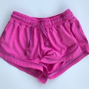 Pink Lululemon Hotty Hot Shorts